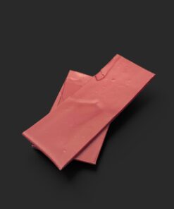 Himbeerlade-Bruch aus Himbeer-Fruchtkuvertüre, vegan – handgefertigt in Michis Schokoatelier in Frankfurt.