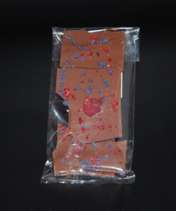 Costa Rica-Bruch (40% Kakaoanteil) mit Himbeeren & Veilchen, 50g