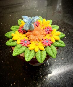 Blumentopf aus Vollmilch-Schokolade (40% Kakaoanteil)