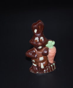 Osterhase mit Karotte aus Zartbitter-Schokolade (65% Kakaoanteil) 60g