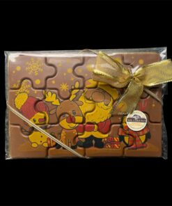 Schokoladen-Puzzle mit weihnachtlichem Motiv