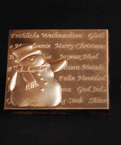 Schneemann-Tafel aus Schokolade (88% Kakaoanteil, vegan) 50g