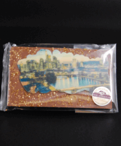 Costa Rica-Schokolade (40% Kakaoanteil) mit Frankfurter Skyline (bunt)