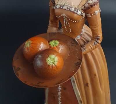 Orangenpraline mit Hülle aus Zartbitter-Schokolade