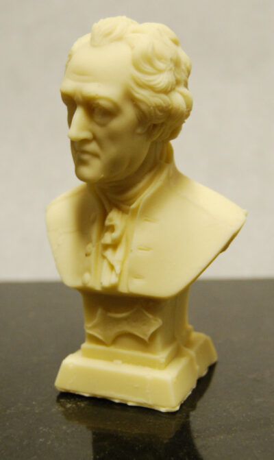 Goethe Statue aus weißer Schokolade