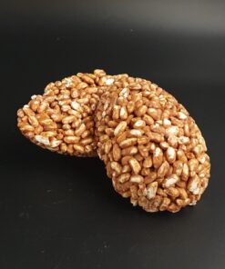 Puffreis-Eier-Hälften mit Vollmilch-Schokolade