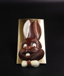 Hasenkopf aus Zartbitter-Schokolade (65% Kakaoanteil) 95g