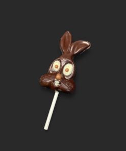 Hasen-Lutscher aus Zartbitter-Schokolade (65% Kakaoanteil) (Vegan) 17g