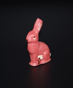 Nostalgischer Mini-Osterhase aus Erdbeerlade & weißer Schokolade, 15g