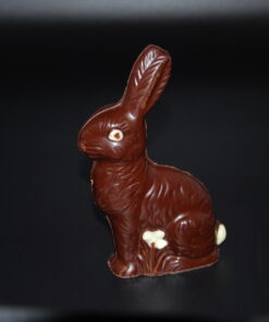 Nostalgischer Osterhase aus Zartbitter-Schokolade (65% Kakaoanteil), 70g
